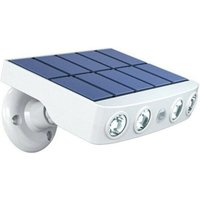 Lampe solaire extérieur étanche orientable avec détecteur de mouvement - Panneau a recharge rapide Haute Qualité - 4 Leds cob Blanc froid - Allumage von LNTYQ