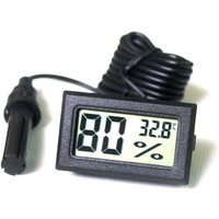 Lcd Tuner Numérique Intégré Thermomètre Hygromètre avec Sonde Externe pour Couveuse Aquarium Volaille Reptile Noir - Lntyq von LNTYQ
