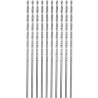 Lntyq - 10 Stück extra lange Bohrer, Spiralbohrer, 2 mm HSS-Bohrer mit geradem Schaft aus Schnellarbeitsstahl, 200 mm Länge für Metall, Holz, von LNTYQ