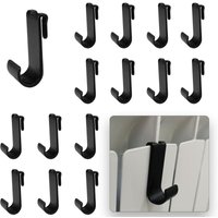 15 Stück schwarze Handtuchwärmerhaken aus Edelstahl, Handtuchhalter für Heizkörper, kompatibel mit Heizkörperlamellen aus Aluminiumdruckguss - Lntyq von LNTYQ