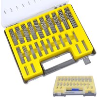 150-teiliges Set Spiralbohrer hss Titan Mikrobohrer Mikrobit-Set Werkzeuge 0,4 mm - 3,2 mm für Holz, Metall, Kunststoff, Schmuck - Lntyq von LNTYQ