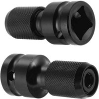 2er-Pack 1/2-Zoll-Vierkant- auf 1/4-Zoll-Sechskant-Adapter, Schnellspannbohrfutter-Konverter für Schlagratschenschlüssel und 2er-Pack 1/2-Zoll-Vierkant- auf 1/4-Zoll-Sechskant-Adapter, Schnellspannbohrfutter-Konverter für Schlagratschenschlüssel und von LNTYQ