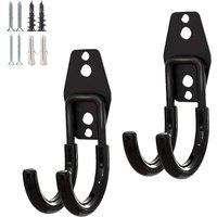 Lntyq - 2er-Pack robuste Aufbewahrungshaken für die Garage, vielseitig einsetzbar, Stahl-Wandmontagehaken, Gartenwerkzeug-Organizer (klein, 2 Stück) von LNTYQ