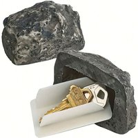 Lntyq - 2er Set Schlüsselbox aus Stein, Geheimversteck für Garten und Außenbereich, Diskrete und wasserdichte Aufbewahrungsbox für Schlüssel von LNTYQ