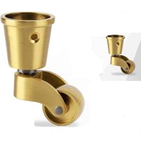 Lntyq 2er-Set Universalrollen, 1-Zoll-Plattenrollen, Möbelrollen aus Messing, geräuscharme Gummiräder, geeignet für Klavierbeine, Sofa, Tisch Lntyq 2er-Set Universalrollen, 1-Zoll-Plattenrollen, Möbelrollen aus Messing, geräuscharme Gummiräder, geeignet für Klavierbeine, Sofa, Tisch von LNTYQ