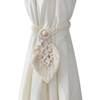 2er-Set böhmische Vorhang-Raffhalter, handgefertigte handgewebte Vorhang-Raffhalter aus Baumwollseil, Off-White - Lntyq 2er-Set böhmische Vorhang-Raffhalter, handgefertigte handgewebte Vorhang-Raffhalter aus Baumwollseil, Off-White - Lntyq von LNTYQ