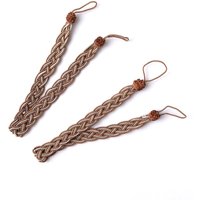 Lntyq - 2er-Set geflochtene Vorhang-Raffhalter, elegant und dekorativ, ideal für Zuhause, Büro oder Hotel, braun Lntyq - 2er-Set geflochtene Vorhang-Raffhalter, elegant und dekorativ, ideal für Zuhause, Büro oder Hotel, braun von LNTYQ
