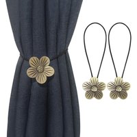 2er-Set magnetische Vorhang-Raffhalter, praktische magnetische Vorhanghalter, exquisite Blumenform, Vorhangschnalle ohne Bohren, schickes 2er-Set magnetische Vorhang-Raffhalter, praktische magnetische Vorhanghalter, exquisite Blumenform, Vorhangschnalle ohne Bohren, schickes von LNTYQ