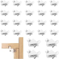 Lntyq 30 Stück 5 mm weiße Ersatz-Regalhalterungen aus Kunststoff für Schrank, Regal mit Schrauben für Kleiderschrank, Bücherregal Lntyq 30 Stück 5 mm weiße Ersatz-Regalhalterungen aus Kunststoff für Schrank, Regal mit Schrauben für Kleiderschrank, Bücherregal von LNTYQ