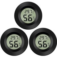 Lntyq - 3er-Pack Hygrometer, Thermometer, digitaler LCD-Monitor, Luftfeuchtigkeitsmesser, Messgerät für Luftbefeuchter, Luftentfeuchter, Gewächshaus, von LNTYQ