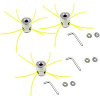Lntyq 3er-Set Aluminium-Drahtkopf Trimmerkopf Doppeldrahtspule Nylon-Drahtkopf für Benzin-Freischneider Rasenmäher, Universal-Mehrdrahtkopf für Draht von LNTYQ