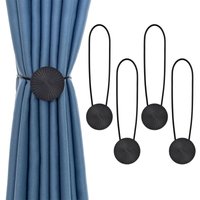 4 Stück magnetische Vorhang-Raffhalter, Metall-Vorhangschnallen-Clip, dekorative Vorhangseil-Haltegurt-Clips, für Heimdekoration, Büro, Restaurant, 4 Stück magnetische Vorhang-Raffhalter, Metall-Vorhangschnallen-Clip, dekorative Vorhangseil-Haltegurt-Clips, für Heimdekoration, Büro, Restaurant, von LNTYQ