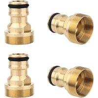 4-teiliger Gartenschlauch-Hahnadapter, Messing-Wasserhahnanschluss, Garten-Universal-Küchenhahnadapter, Außen- und Innengewindeadapter, 4-teiliger Gartenschlauch-Hahnadapter, Messing-Wasserhahnanschluss, Garten-Universal-Küchenhahnadapter, Außen- und Innengewindeadapter, von LNTYQ