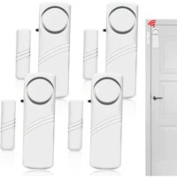 Lntyq - 4er-Pack selbstklebender Mini-Alarm für Fenster und Türen mit 90 dB kabellosem Magnetsensor – kabelloses Alarmsystem für die Sicherheit zu von LNTYQ