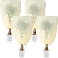 Lntyq 4er-Set Winter-Pflanzenabdeckungen, Winter-Pflanzenabdeckungen für den Außenbereich, mit Winterabdeckung mit Kordelzug, kann kalt, von LNTYQ