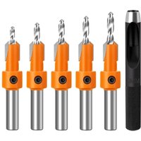 5-teiliges Senkbohrer-Set, Holzbohrer-Set, 8 mm Holzbohrschneider, Holzbearbeitungswerkzeuge für Holz, Kunststoff, Bohren von Löchern - Lntyq 5-teiliges Senkbohrer-Set, Holzbohrer-Set, 8 mm Holzbohrschneider, Holzbearbeitungswerkzeuge für Holz, Kunststoff, Bohren von Löchern - Lntyq von LNTYQ