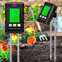 Lntyq 6-in-1-Bodentester, Pflanzenhygrometer mit pH-Wert, Luftfeuchtigkeit, Sonnenlicht-Temperaturerkennung, Pflanzenfeuchtigkeitstester mit von LNTYQ