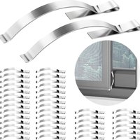 Lntyq - 60 Stück flache Fensterklammern aus Edelstahl zur Verhinderung von Fensterwackeln von LNTYQ