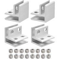 Lntyq 90-Grad-Glasklemme, 4 Stück für 5–8 mm dicke Glasbodenträger aus Aluminiumlegierung, doppelseitiger Glashalter für Schrank und Schrank Lntyq 90-Grad-Glasklemme, 4 Stück für 5–8 mm dicke Glasbodenträger aus Aluminiumlegierung, doppelseitiger Glashalter für Schrank und Schrank von LNTYQ