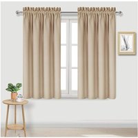 Beige Verdunkelungsvorhänge für Schlafzimmer, mit Stangentasche, Isolierung, Energiesparvorhänge, Breite 96,5 x Länge 114,3 cm, 2 Stück - Lntyq Beige Verdunkelungsvorhänge für Schlafzimmer, mit Stangentasche, Isolierung, Energiesparvorhänge, Breite 96,5 x Länge 114,3 cm, 2 Stück - Lntyq von LNTYQ