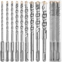 Forets à Béton de Fabrication, 9x pcs (5mm-16mm), 160mm de Long, sds Plus Foret pour Perforateur, pour Percer dans Beton, Brique, Pièrre, Ciment von LNTYQ