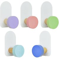 Lntyq Handtuchhaken Badezimmer 5 Stück Selbstklebende Haken Wandklebehaken Handtuchaufhänger Geschirrtuchhaken Wandklebende Geschirrtuchhaken von LNTYQ