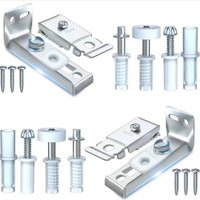 Lntyq - Hardware-Kit für Schiebe-Falttüren. Reparatur-Kit für Schiebetüren auf 24' breiter Schiene. Enthält obere und untere Halterung. von LNTYQ