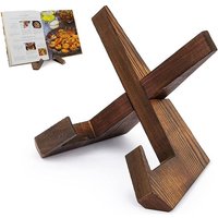 Kochbuchhalter für die Küchentheke, Kochbuchhalter aus Holz, rustikaler Kochbuchhalter - Rustikales Braun - Lntyq von LNTYQ