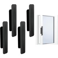 Lntyq - Selbstklebende Türgriffe, 4 Stück Kunststoff-Schrankgriffe, sofort klebende Möbelgriffe für Fenster, Schränke, Schubladen (schwarz) von LNTYQ