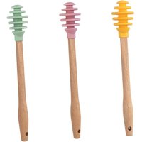 Lntyq - Set 3-tlg. Honigrührer, Drehwerkzeug, Miniatur-Flüssighonig-Tropfer, Getränkesirup, Handmixer, Honiggesponnene Mini-Holzbienen, von LNTYQ