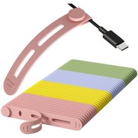 Silikon-Kabelbinder, 40 Stück, wiederverwendbare Kabelbinder, Kabelbinder, Silikon-Kabelbinder, Drehbinder, Kordelbinder, Organizer-Gurt für Seile von LNTYQ