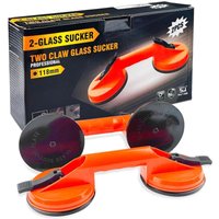 Lntyq Stück Fliesensaugnapf, ergonomische und rutschfeste Griffe, Saugnäpfe, Tragkraft 100 kg, zum Transportieren von Fliesen, Laminaten (Orange) von LNTYQ