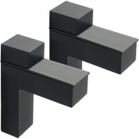 Lntyq Stück verstellbare Glasregalhalterung, Wandregalstütze aus Zinklegierung, Glasklemme für 3–35 mm dicke Holz-/Glasregale, Mattschwarz von LNTYQ