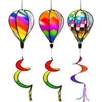 Stücke 110 cm Regenbogen Heißluftballon Garten Windräder Windmühle Gestreifte Regenbogen Windsäcke Spinner Glitzer Hof Dekoration - Lntyq Stücke 110 cm Regenbogen Heißluftballon Garten Windräder Windmühle Gestreifte Regenbogen Windsäcke Spinner Glitzer Hof Dekoration - Lntyq von LNTYQ