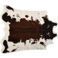 Teppich mit Kuh-Print aus Kunstfell, 110 x 85 cm, niedlicher Tier-Print, Kissenmatte aus Kunstrindsleder als Heimdekoration, unter dem Couchtisch, von LNTYQ