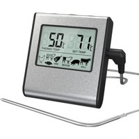 Thermomètre de Cuisson pour Viande Numérique avec Large Écran lcd pour Fumoir Four Cuisine Friandises Barbecue Grill Thermomètre avec Minuteur et von LNTYQ