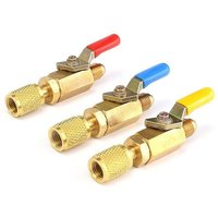 ThreeH 3 Stück R12 R22 Absperrventile Klimaanlage Kältemittel Messing 1/4 sae Ein-/Aus-Ventil für ac hvac Kühlung Gerader Kugelhahn - Lntyq von LNTYQ