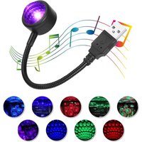 Lntyq USB-Autodachlicht, romantisches Mini-Auto-Innenlicht, USB-LED mit 3 Farben und 9 einstellbaren Modi, Plug-and-Play-USB-Lampe für stimmungsvolle von LNTYQ