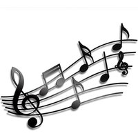 Lntyq - Wanddekoration aus Metall mit Musik, Wandskulptur aus Metall, Wandkunst mit Musikpartitur, Wandbehang mit Musiksilhouette, für Geschenke zur Lntyq - Wanddekoration aus Metall mit Musik, Wandskulptur aus Metall, Wandkunst mit Musikpartitur, Wandbehang mit Musiksilhouette, für Geschenke zur von LNTYQ