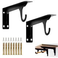 Lntyq Wandregalhalterung, Wandregalstütze, 28 cm, robuste Halterung mit Haken, unsichtbare Regalbefestigung, Metall-L-Klammern, 2 Stück Lntyq Wandregalhalterung, Wandregalstütze, 28 cm, robuste Halterung mit Haken, unsichtbare Regalbefestigung, Metall-L-Klammern, 2 Stück von LNTYQ