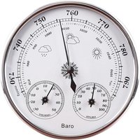 Lntyq Zifferblatt Thermometer Hygrometer mit 130mm Thermometer Hygrometer und Atmosphärendruck Barometer Thermometer Hygrometer mit Rahmen von LNTYQ