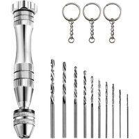 Mini-Handbohrer, Spiralfräser, mit 10 Stück, Mini-Spiralfräser, Bohrer (0,8 – 3 mm), für Heimwerker, Bohren, Handbohrer, Metall, Holz, Schmuck, von LNTYQ