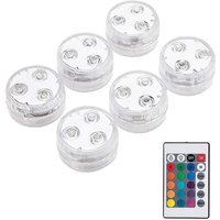 Mini-LED-Teelicht mit Batteriebetrieb, LED-Teelicht mit Fernbedienung – Mini-LED-Unterwasserlichter als Dekoration für Pool, Teich, Aquarium, Vase, von LNTYQ