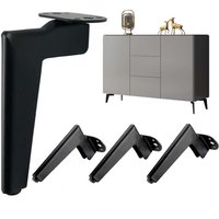 Möbelbeine aus Metall, moderne Ersatz-Sofabeine, Couchtischbeine, Fernsehschrankbeine, Badezimmerschrankbeine mit Schrauben + Bodenschutz + von LNTYQ