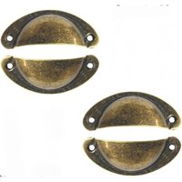 Lntyq - Muschelgriff, 4 Stück Retro Muschelgriff Schubladengriff Möbelgriff für Kleiderschrank Kleiderschrank Schubladen von LNTYQ