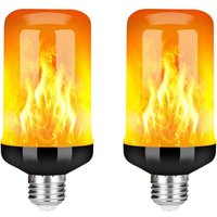 Lntyq - Pack E27 led Flammeneffekt Glühbirne, realistisch flackerndes dekoratives Licht, Festival Dekoration Lampe, 6.513.8cm Lntyq - Pack E27 led Flammeneffekt Glühbirne, realistisch flackerndes dekoratives Licht, Festival Dekoration Lampe, 6.513.8cm von LNTYQ