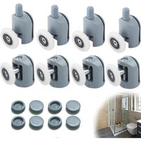 Roulette Porte Coulissante Douche 8 Pièces Roulettes pour Porte de Douche 23mm Galets de Porte de Douche Roulettes Cabine de Douche pour Salle de von LNTYQ