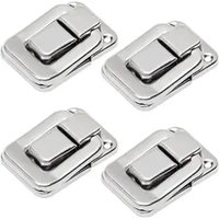 Schließbügel (48 mm x 33 mm), 4 Stück, Schließbügel aus Eisen – für Schränke, Kästen, Koffer, silberfarben - Lntyq von LNTYQ