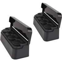 Lntyq - Schwarze tragbare Aufbewahrungsbox für Münzgeldbörsen im Auto, Münzbox, Münz-Organizer mit Deckel (2er-Set) von LNTYQ