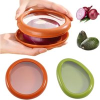 Set mit 2 Obst-Aufbewahrungsbehältern – wiederverwendbare Obstbox, Avocado-Zwiebel-Box – fruchtförmige Spardose – Aufbewahrungsbox für die von LNTYQ
